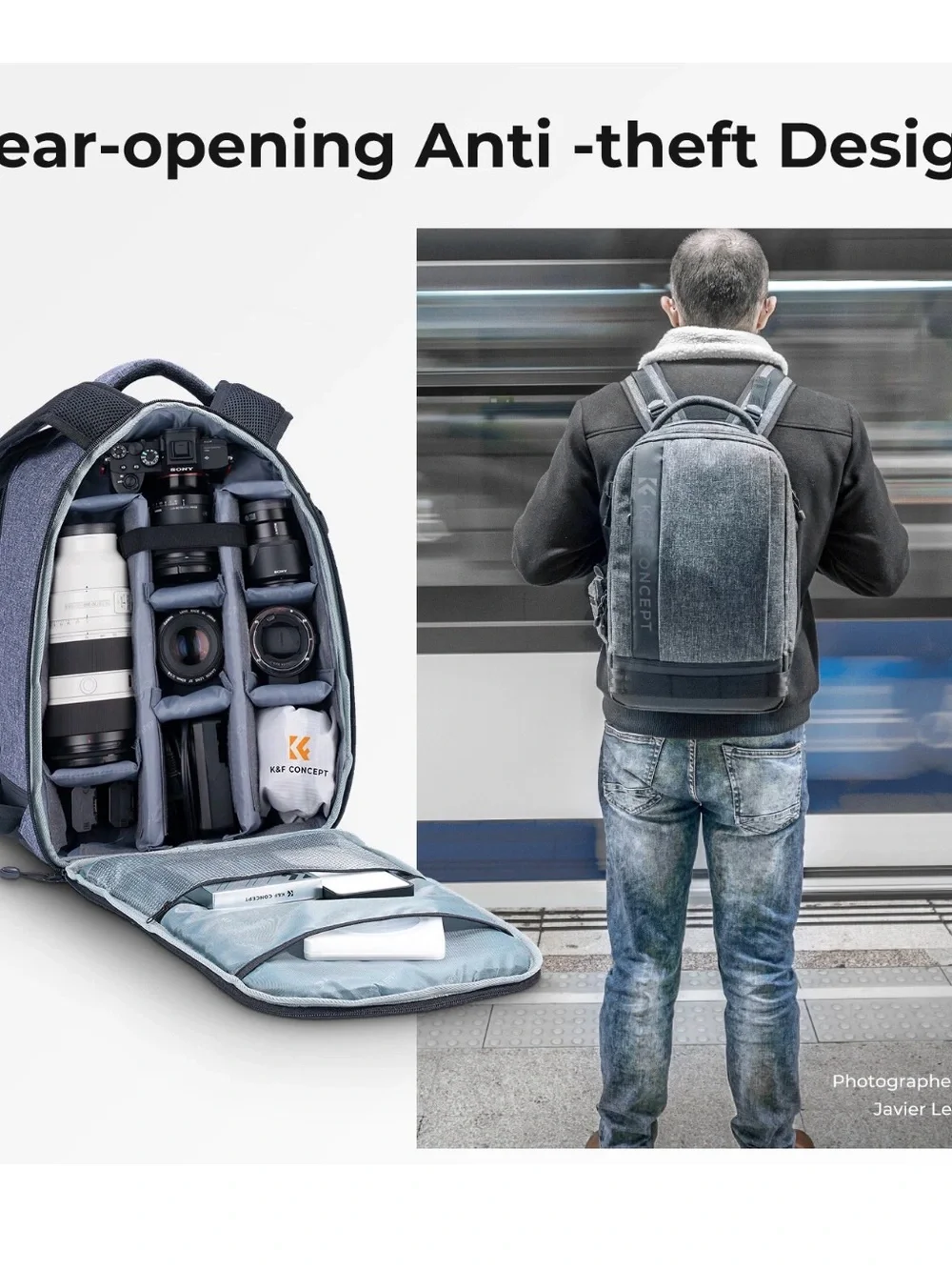 K&F CONCEPT Camera Backpack DSLR/SLR/Mirrorless Bag Photography Camera Case